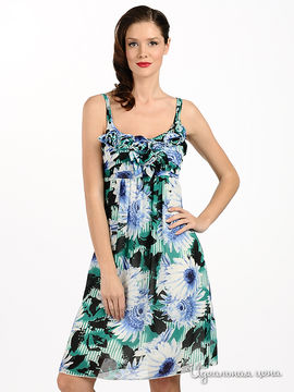 Платье Eleni Viare женское, цвет белый / голубой / зеленый