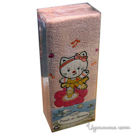 Набор полотенец Milangio, цвет розовый / кошка, 2 шт.