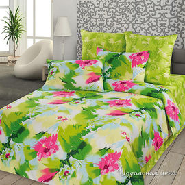 Комплект постельного белья Letto&Levele, цвет зеленый, 1.5 спальный