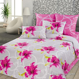 Комплект постельного белья Letto&Levele, цвет светло-серый / розовый, 1.5 спальный
