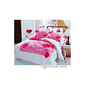 Комплект постельного белья Letto&LeVelle, цвет розовый, евро