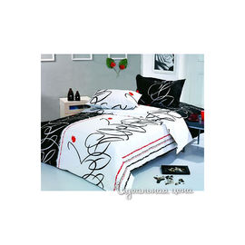 Комплект постельного белья Letto&Levele, цвет черный / белый, евро