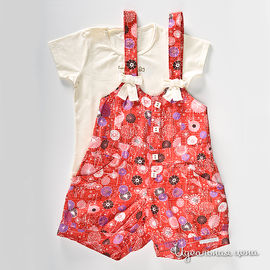 Комплект: блузка и комбинезон для девочки, рост 90-130 см