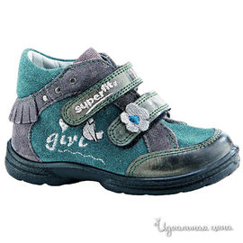 Ботинки SuperFit для девочки, цвет серый / зеленый
