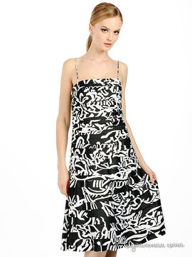 Платье JS Collection женское, цвет черный / белый