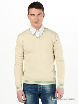 Пуловер WOOLLEN ART мужской, цвет бежевый