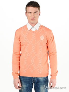Пуловер WOOLLEN ART мужской, цвет персиковый