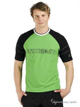 Футболка Australian мужская, цвет зеленый / черный