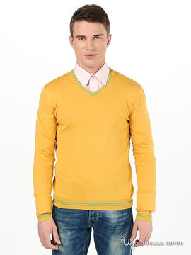 Пуловер WOOLLEN ART мужской, цвет желтый