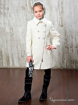 Пальто Cleverly для девочки, цвет молочный