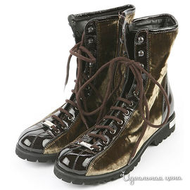 Ботинки Bouton женские, цвет темно-коричневый / болотный