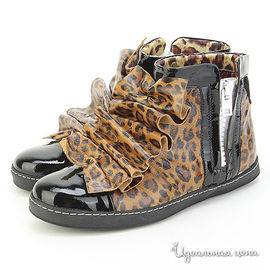 Ботинки Bouton женские, цвет леопардовый / черный