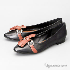 Туфли Milana женские, цвет черный / оранжевый