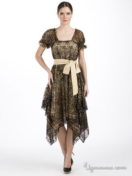 Платье Adzhedo женское, цвет коричневый / бежевый