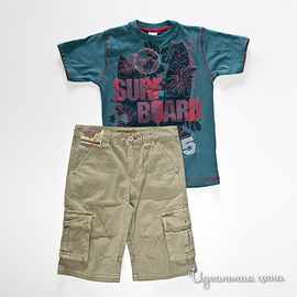 Комплект: футболка и бермуды для мальчика, рост 105-149 см