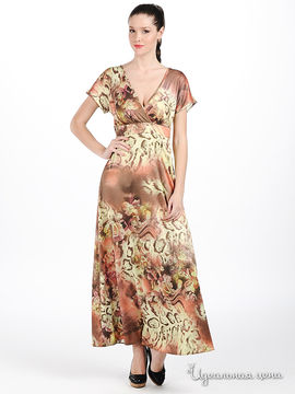 Платье Larro женское, цвет желтый / коричневый