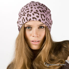 Шапка Artwizard женская, цвет розовый / принт леопард