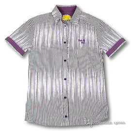 Рубашка Ginger для мальчика, цвет фиолетовый / черный / принт полоска