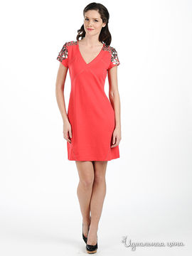 Платье Мультибренд женское, цвет коралловый