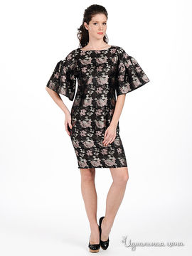 Платье Sysoev женское, цвет коричневый / розовый / серый