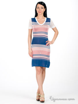 Платье Giorgia&Johns женское, цвет голубой / белый / розовый