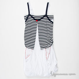 Платье Scarabeo для девочки, цвет черный / белый, рост 128-134 см