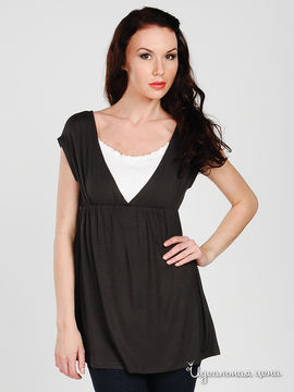 Блузка Zenana Outfitters женская, цвет темно-серый
