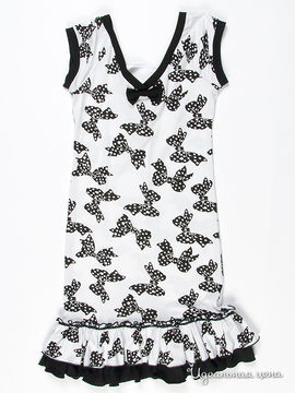 Платье Adzhedo для девочки, цвет белый / черный