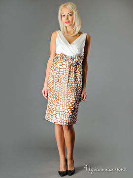 Платье Kate Cooper&Rouge женское, цвет коричневый / белый