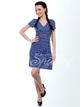 Платье Spicery женское, цвет синий / принт горох