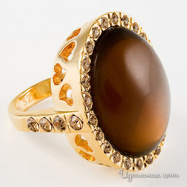 Кольцо от Slava Zaitsev с коричневым камнем