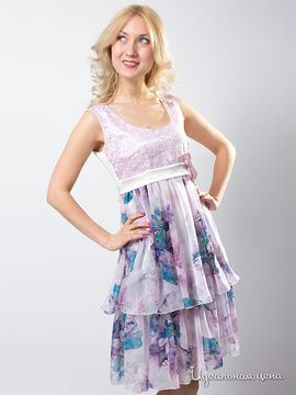 Платье Wisell женское, цвет белый / розовый / голубой