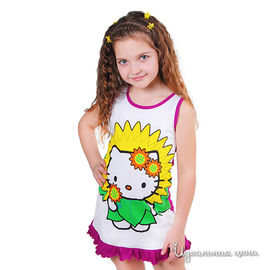Платье Cartoon brands "HELLO KITTY" для девочки, цвет белый