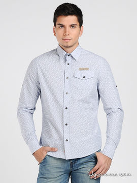 Рубашка Zu Elements мужская, цвет светло-фиолетовый / белый