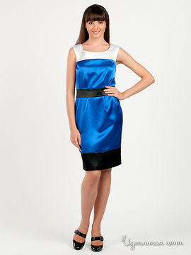 Платье Afrodita женское, цвет синий / белый / черный