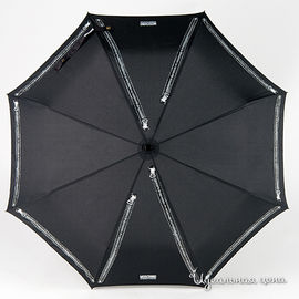 Зонт Moschino, черный с белым принтом