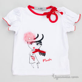 Блуза Flash kids для девочки, цвет белый / красный