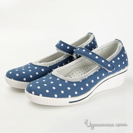 Туфли Tempo kids для девочки, цвет синий / белый