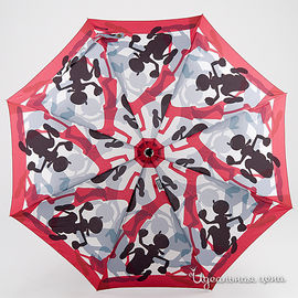 Зонт Moschino, красный с принтом