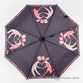 Зонт складной Moschino аксессуары женский, цвет темно-серый