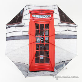 Зонт складной Moschino аксессуары женский, цвет серый / черный / красный