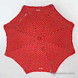 Зонт - трость Moschino, красный с рюшей