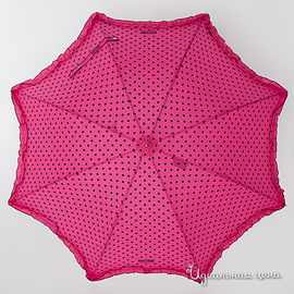 Зонт - трость Moschino, розовый с рюшей