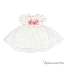 Платье Colabear для девочки, цвет белый / розовый