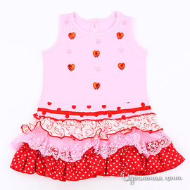 Платье Colabear для девочки, цвет розовый / красный