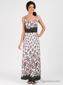 Платье Magnolica женское, цвет белый / коричневый