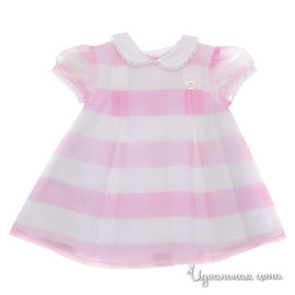 Платье Tutto piccolo для девочки, цвет белый / розовый
