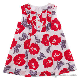 Платье Tutto piccolo для девочки, цвет белый / красный