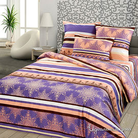 Комплект постельного белья Letto&LeVelle, цвет фиолетовый, евро
