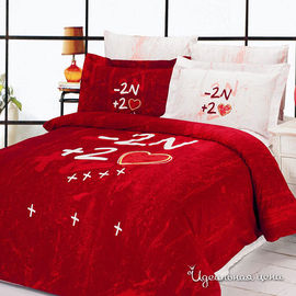 Комплект постельного белья Letto&LeVelle, цвет красный, евро